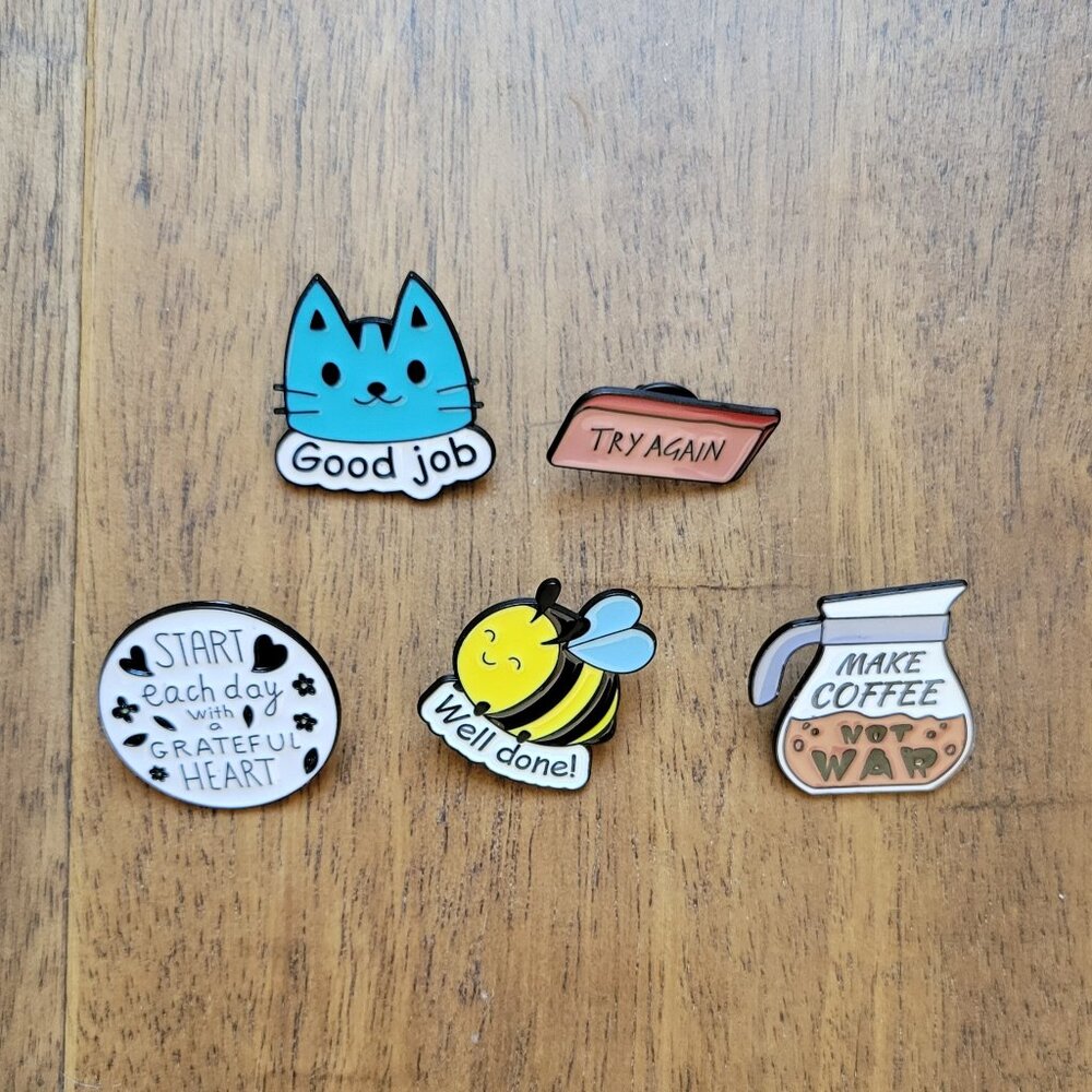 Positivity Pin Lot 5pc